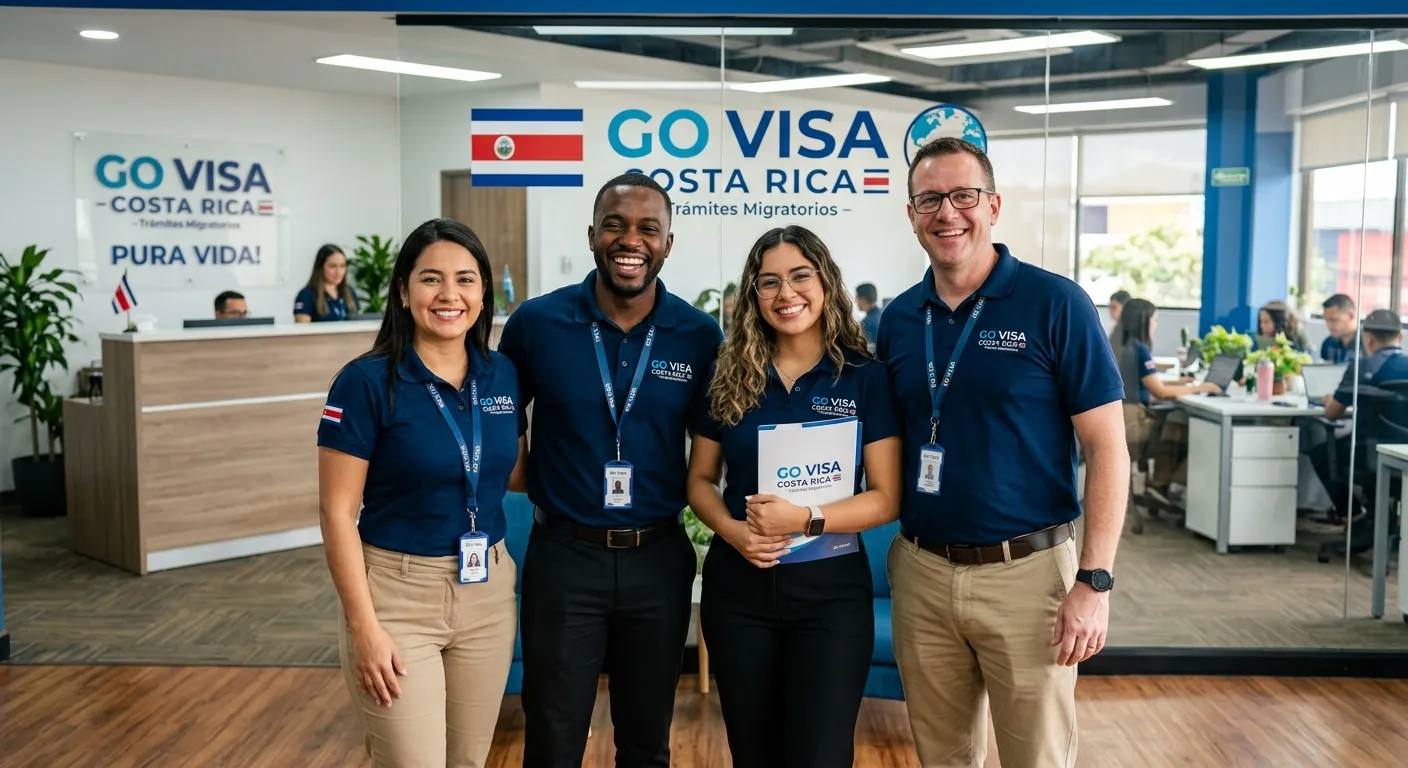 Equipo de Go Visa Costa Rica asesorando a un cliente en su trámite de visa